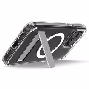 Spigen Ultra Hybrid S Magnētiskais viedtālruņa apvalks ar statīvu iPhone 15 Pro - Caurspīdīgs