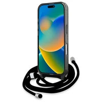 Karl Lagerfeld IML pār plecu monogrammas Karl un Choupette galvas MagSafe iPhone 16 viedtālruņa apvalks - melns