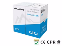 LANBERG CABLE UTP CAT.6 305M WIRE CU pelēks