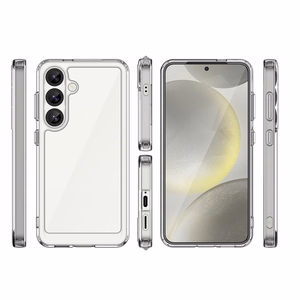 Kosmosa apvalks Samsung Galaxy S25 Edge ar elastīgu rāmi - caurspīdīgs