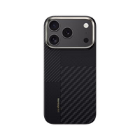 Benks Montage magnētiskais Armor Air Kevlar viedtālruņa apvalks ar metāla rāmi 600D+1500D (MB70) Iphone 17 Pro Max melns