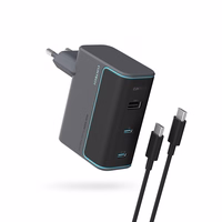 Cuktech CUKAD1003EUG GaN 100W sienas lādētājs 2 x USB-C 1 x USB-A ar USB-C kabeli - pelēks