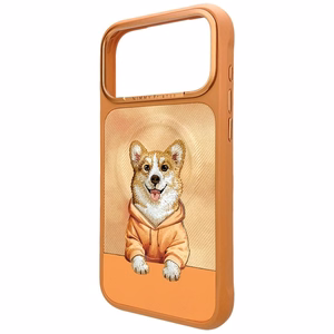 Nimmy Gentle Pets Series Dog MagSafe maciņš iPhone 17 Pro oranžs