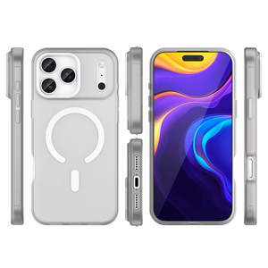 Magnētiskais abrazīvais viedtālruņa apvalks iPhone 17 Pro, saderīgs ar MagSafe - matēts balts