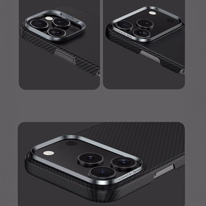 Benks Magnētiskais Kevlar apvalks ar metāla rāmi 600D (0069) iPhone 17 Pro melns