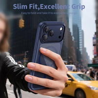 Tech-Protect Magpeak MagSafe CC viedtālruņa apvalks iPhone 17 Pro - caurspīdīgi tumši zils