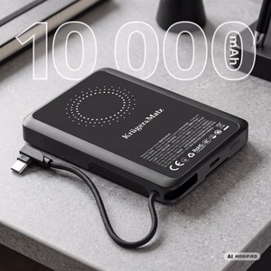 Kruger&Matz ārējais akumulators, 10000 mAh, Li-Polymer, QC un PD, CCC sertifikāts Āzijas valstīm