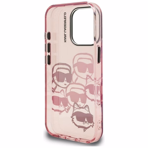 Karl Lagerfeld IML Multi K&C galvas raksts viedtālruņa apvalks iPhone 16 Pro Max - rozā