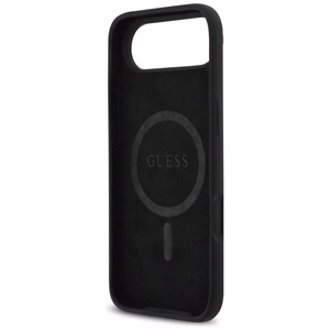 Guess Silikona Trīsstūra Logotipa Magnētiskais viedtālruņa apvalks iPhone 17 Air - melna