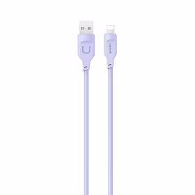 USAMS Kabelis lightning 2,4A 1,2m Fast Charging Lithe Series violets SJ565USB03 (US-SJ565)