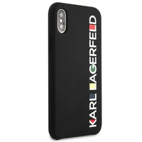 Karl Lagerfeld Spīdīgs Bauhaus iPhone X/XS Viedtālruņa apvalks - melna