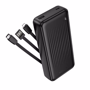 Borofone Power Bank 20000mAh BJ79A Clever - USB - с кабелями Type C и Lightning чёрный