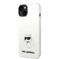 Karl Lagerfeld KLHMP14MSNCHBCH iPhone 14 Plus 6.7" balts silikona viedtālruņa apvalks Choupette, magnētiskais (MagSafe)