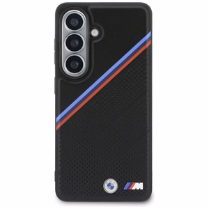 BMW Tricolor Metal Logo MagSafe maciņš priekš Samsung Galaxy S26 melns