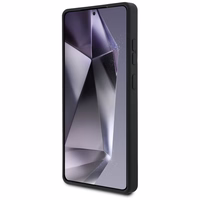 Guess Silikonais Lielais 4G Logotips Apakšā ar Uzrakstu Viedtālruņa apvalks Samsung Galaxy S25 Ultra - melns