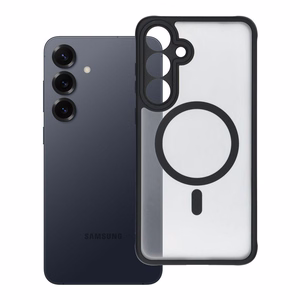 FULL MATTE MAG COVER viedtālruņa apvalks, saderīgs ar MagSafe, paredzēts SAMSUNG S25 Plus melns