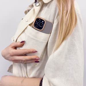 Kingxbar Plain Series viedtālruņa apvalks iPhone 13 Pro Max silikona apvalks rozā