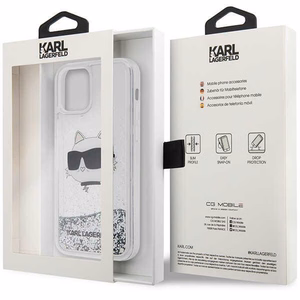 Karl Lagerfeld KLHCP12MLNHCCS iPhone 12/12 Pro 6.1" серебряный/серебряный жёсткий чехол Glitter Choupette Head