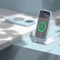 Etteri Silikona mag futrālis iPhone 15 Pro 6,1" gaiši zils