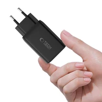 Tech-Protect NC45W-GAN 2-PORT PD45W sienas lādētājs - melns