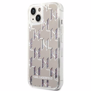 Karl Lagerfeld KLHCP14MLMNMS iPhone 14 Plus 6.7 "cietais apvalks sudraba / sudraba Šķidrais Spīdumu Monogramma