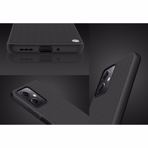 Nillkin teksturēts viedtālruņa apvalks Xiaomi Redmi Note 12 5G / Poco X5 5G pastiprināts neilona pārsegs melns