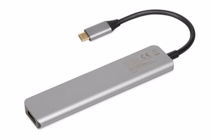 iBox IUH3SL4K centrmezgls USB Type-C 5000 Mbit/s Sudraba