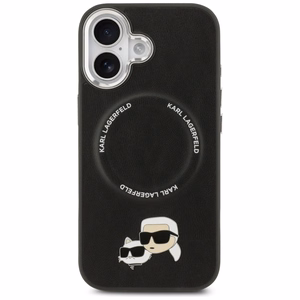 Karl Lagerfeld Karl & Choupette Piespraudes Magnētiskais viedtālruņa apvalks iPhone 17 - melna
