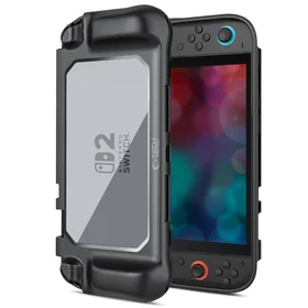 Tech-Protect MagMat viedtālruņa apvalks priekš Nintendo Switch 2 - melns un caurspīdīgs