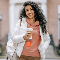 Tech-Protect silikona apvalks ar āķi Apple AirPods Pro 1 / 2 - oranžs