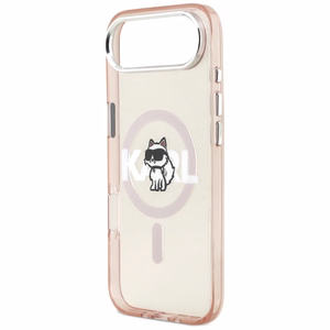 Karl Lagerfeld IML Choupette Sketch Logo MagSafe viedtālruņa apvalks iPhone 17 Air - rozā