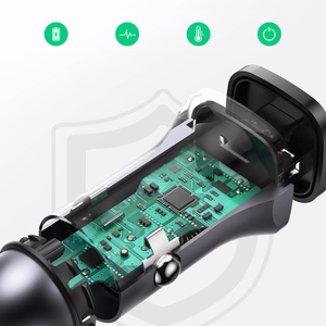 Auto lādētājs Ugreen CD130 USB-C/USB-A 30W pelēks