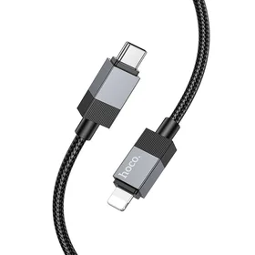 Kabelis USB C uz Lightning Hoco PD 27W 1 m X110 melns
