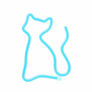 Neon LED Light CAT tirkīza NNE24 Neolia