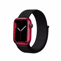 Crong Nylon Reflex - sporta Band Apple Watch 44/45/46/49 mm (melns)