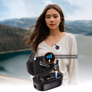 Blavec Lavalier mikrofoni x 2 MK-02 ClipGo Combo: Type C, Lightning, BT (LMMK02-B) melns