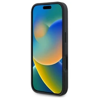 Guess peonijas skripts magnētiskais viedtālruņa apvalks iPhone 16 - melns