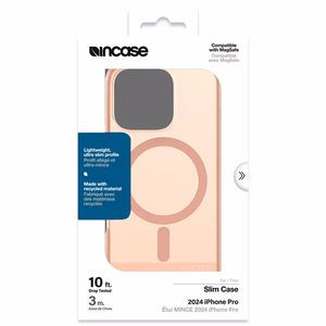 Incase Slim Case vāciņš ar MagSafe iPhone 16 Pro tālrunim, Blush Pink krāsā