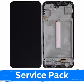LCD displejs saderīgs ar Samsung M346 M34 5G melns ar rāmi (Service Pack)