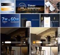 SONOFF B02-F-ST64 viedā LED spuldze ar pavedienu, 7W, E27, 1800-5000K, Wi-Fi