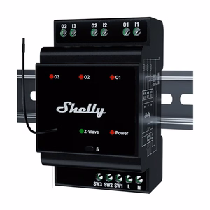 Shelly Qubino Wave Pro 3 Z-Wave 3 kanālu DIN sliedes relejs