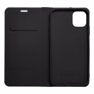 Viedtālruņa apvalks (m) - LUNA Book Carbon IPHONE 11 melns (m)
