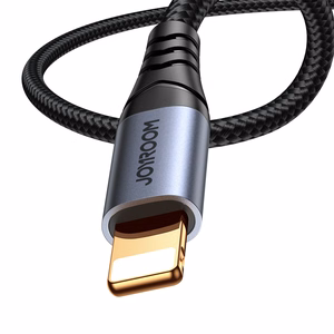 Joyroom Audio Transfer Series SY-A06 mini ligzdas 3.5 mm / Lightning kabelis 1.2 m - melns