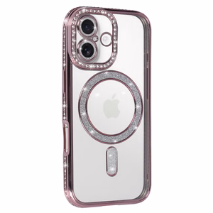 Bling Magsafe rozā viedtālruņa apvalks iPhone 17