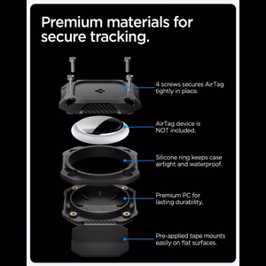 Spigen Tough Armor viedtālruņa apvalks AirTag 1/2 - Melns