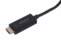 Savio CL-56 video cable adapter 1.5 m DisplayPort HDMI Type A (Standard) melns