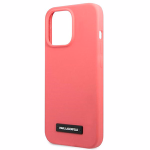 Karl Lagerfeld silikona apvalks viedtālrunim iPhone 13 Pro Max - rozā