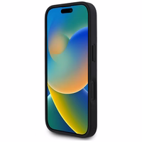 Guess 4G Circle Classic Logo Magnētiskais viedtālruņa apvalks iPhone 16 - melns