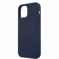 Guess GUHCP12MLSVSBL iPhone 12/12 Pro 6.1" zils/zils cietais apvalks Script Vintage