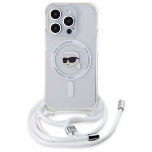 Karl Lagerfeld Crossbody IML Karl Head Magnētiskais viedtālruņa apvalks iPhone 16 Pro Max - caurspīdīgs